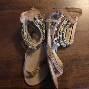 Zigigirl beaded moccasin style sandal